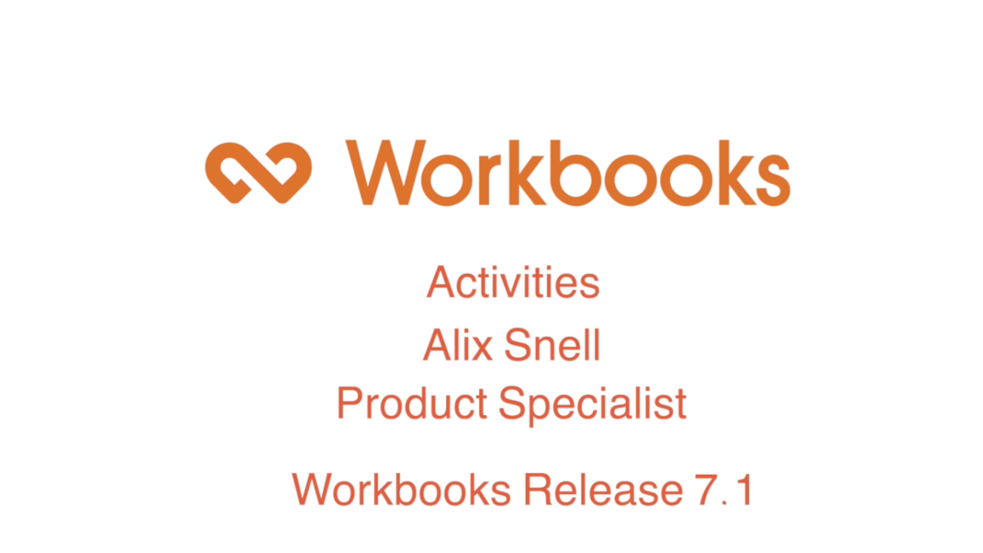 Workbooks Release 7.1 – Activities featured image