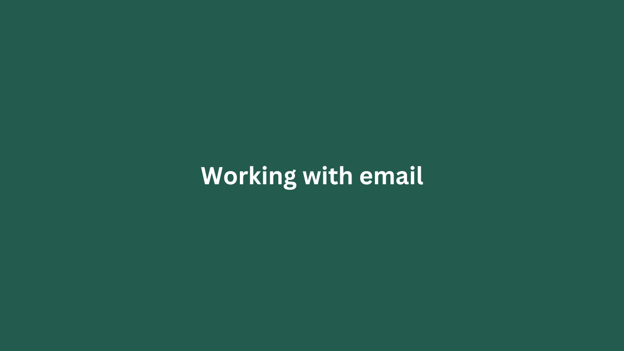 Working With Email featured image